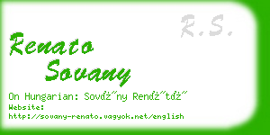 renato sovany business card